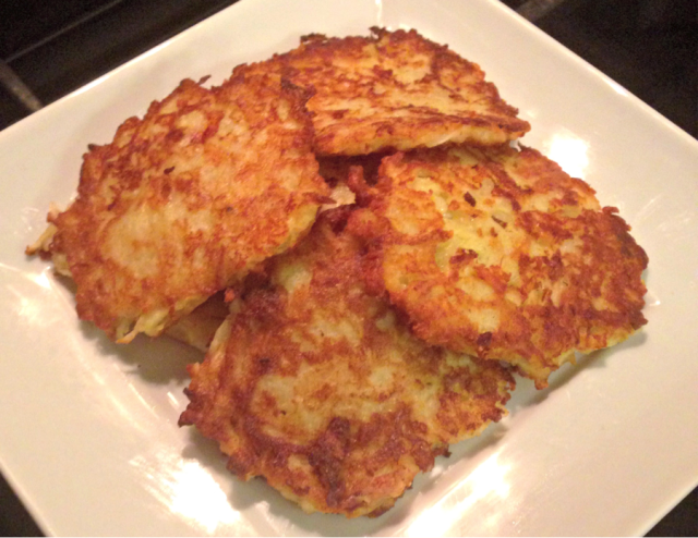 Cheddar Potato Latkes - Everything Erica